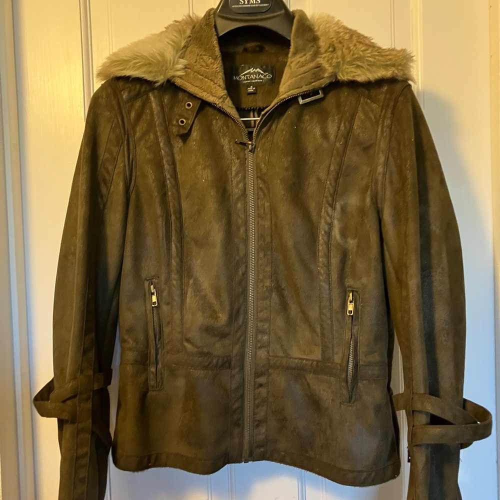 Brown bomber style jacket